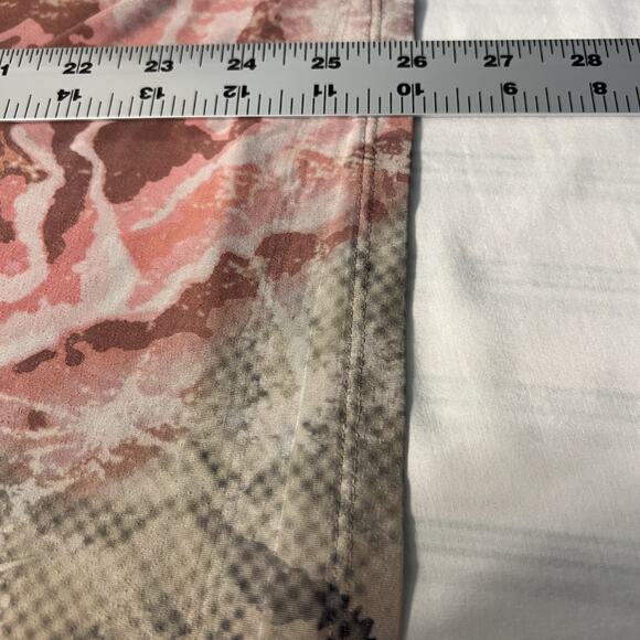 Unity Women Floral Blouse Top Size Large Petite Bohemian Artsy Lace Trim Stretch - Picture 9 of 9